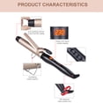 thumbnail image 4 of Labymos 25 MM/1 Inch Ceramic Clip Curler with Heat Resistant Glove Ceramic Coating Curling Iron Hair Curler Curling Wand Heat up to 446°F Universal Dual Voltage Large-LED Display Fits Different Hair, 4 of 7