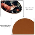 thumbnail image 5 of Christmas 6PCS Round Microfiber Leather Coasters Set, 11x11 cm/4.3x4.3 in, Drink Mats for Table and Absorption, Stylish Beverage Coasters for Home and Office Décor, 5 of 6