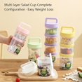 thumbnail image 2 of Keep Fit Salad Meal Cup, Single/Double Layered Salad Container for Lunch, Portable Fruit and Vegetable Salad Cups Container with Fork & Salad Dressing Holder, 2 of 7