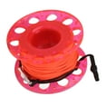 thumbnail image 4 of Finger Reel Diving Spool with Stainless Steel Clip 30m Orange Line for Underwater Cave Wreck Exploration FishingRed Reel, 4 of 8
