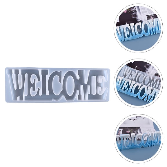 EXHUMKY Silicone Word Molds Welcome Letters for Epoxy Resin Crafting 1Set
