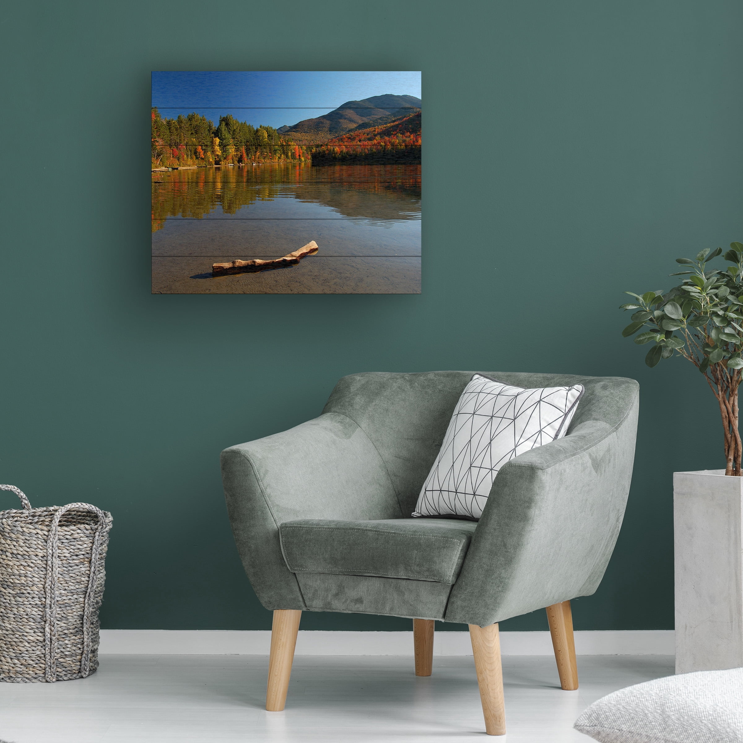 Nicole Dietz 'The Adirondack Driftwood' Wood Slat Art 18x22