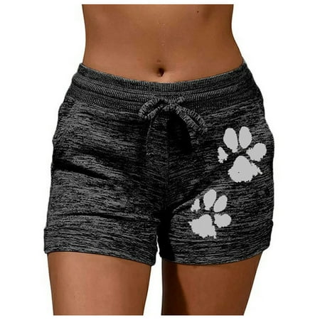 

Fashion Print Sports Casual Shorts Short Elastic Women Pants Quick-drying Yoga Pants Maternity Yoga Pants for Women Petite