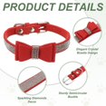thumbnail image 3 of Mumup Cute Dog Collar with Bling Rhinestone, Bling Dog Collar Adjustable Leather Diamond Sparkling Jewel Accessories  Intended for Teacup/Cat/Small Medium Large Pet, 3 of 7