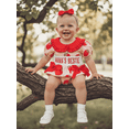 thumbnail image 6 of BemeyourBBs Mama's Besite Baby Girl Clothes Summer Smocked Bubble Romper Strawberry Outfit Short Sleeve Doll Collar Letter Embroidery Bodysuit Newborn Playsuit, 6 of 9