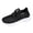 Black, variant on Tennis Shoes Women Comfy Cushioned Slip on Mesh Walking Shoes Lightweight Lace up Workout Sneakers Knit Loafers White Size 8