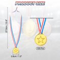 thumbnail image 2 of Unique Bargains 100 Pieces Plastic Winner Award Metals 1.5 Inch Small Gold Medals for Award with Neck Ribbon, 2 of 7