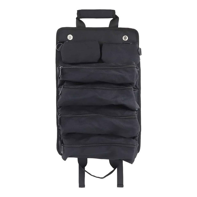 Uklsqma Sac à Outils Multifonctionnel en Toile / Organisateur de Matériel Robuste avec 5 Poches Zippées / Tissu Durable Résistant aux Déchirures / Rangement d'Outils pour Électricien Charpentier Mécanicien pour Voiture