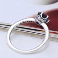thumbnail image 4 of Silver Crown Ring with Blue Zircon Accents: European Style Fashion Ring for Women  Adds a Touch of Royalty to Your Look, 4 of 5
