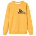 thumbnail image 4 of XIAOCHA Women's Letter Graphic Sweatshirt Oversized Long Sleeve Crew Neck Pullover Top Soft Casual Daily Sweatshirts, 4 of 4