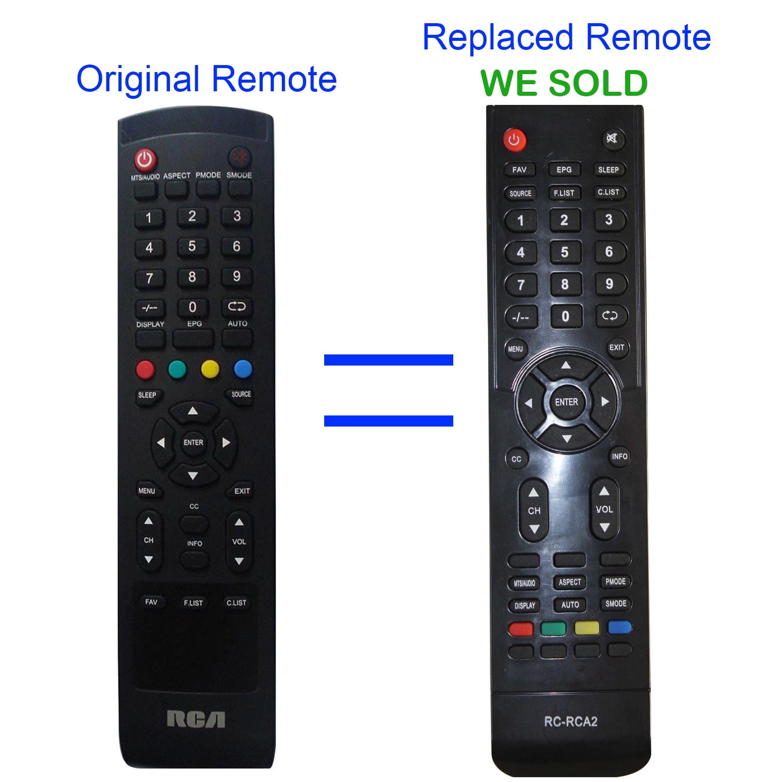 RLCD3273A-B NEW RLDED3257A-C Genuine RCA TV Remote Control RLDED3996A-C2