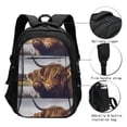 thumbnail image 3 of Easygdp Portrait Of Cow With Its Baby Cow Mochila para Laptop de Viaje con Puerto USB, Mochila para Laptop con Puerto de Carga USB para Mujeres y Hombres, 3 of 7