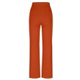 thumbnail image 5 of VSSSJ Women's Stretch Yoga Leggings Plus Size Solid Color High Waist Straight Wide Leg Pants Trendy Lightweight Workout Trousers with Pocket Orange XXXXL, 5 of 9