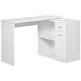 thumbnail image 1 of HOMCOM L Shaped Desk Corner Computer Table with Storage for Home Office, 1 of 10