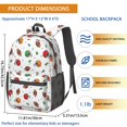 thumbnail image 3 of Football Helmet Green Pattern 17" Waterproof Oxford School Backpacks for Teens, S-Shape Padded Straps, for School, Travel, Hiking, Camping, 3 of 4