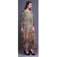 thumbnail image 3 of Phagun butterflies & Floral Long Caftan Maxi Dress Beach Swimwear Cover up Womens Kaftan-4X-5X, 3 of 5