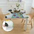 thumbnail image 2 of BANET Rectangle Vinyl Flannel Backed Tablecloth, What’s Cookin, Indoor Outdoor Vinyl Waterproof Table Cloth, Flamingos and Sloths white, 2 of 7