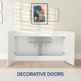 thumbnail image 3 of VIVO White Motorized Vertical Lift Concealed TV Cabinet, Hold 32”-55” TVs, 3 of 8