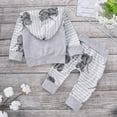 thumbnail image 5 of Spring Baby Girls Outfits Long Sleeve Elephant Printed Hoodie and Pants Set for Infant Newborn Toddler, 5 of 9