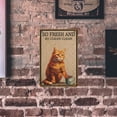 thumbnail image 4 of Noete 12x16 Inch Cat Metal Tin Sign Funny Retro Bathroom Wall Decor with "So Fresh & So Clean" Design, Vintage Cat Metal Tin Sign for Home, Office & Gifts, 4 of 8