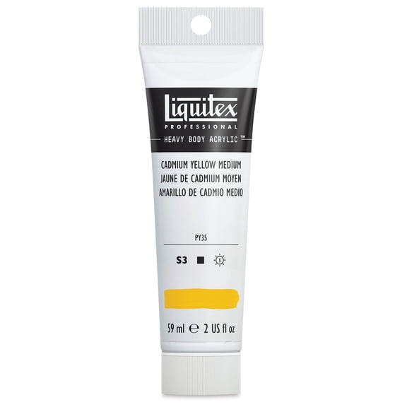 Liquitex Heavy Body Artist Acrylics - Cadmium Yellow Medium, 2 oz tube