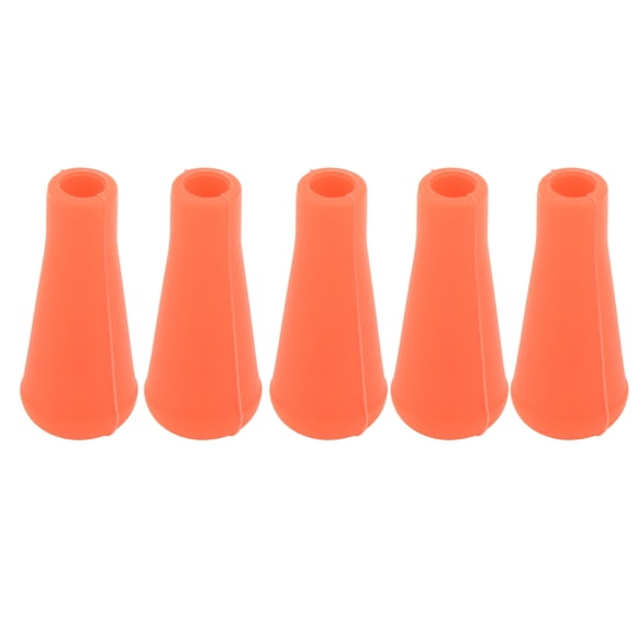 5PCS Archery Arrow Tip 8MM Inner Diameter Rubber Arrow Points For Arrows Training Outdoor Orange