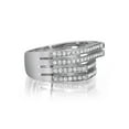 thumbnail image 2 of 0.56Cttw Round Diamond Multi Row Fancy Band Ring 14K White Gold Size 7.5, 2 of 6