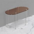 thumbnail image 6 of 2 Tier Bathroom Storage Rack Shower Shelf, Makeup Organizer Desktop Container Counter Vanity Tray for Perfumes Cosmetic Lotions Dresser Clear Brown, 6 of 8