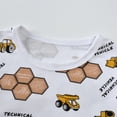 thumbnail image 3 of WIBACKER 2-Piece Bamboo Viscose Snug Fit Pajamas for Toddler Boys, Excavator 18-24 Months, 3 of 14