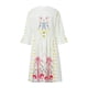 thumbnail image 4 of VISgogo Vestido suelto con cuello en V para mujer, bohemio 3/4 de manga larga con ribete de encaje, minivestido de playa fluido VISgogo  moda, 4 of 9