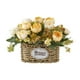 thumbnail image 1 of Flores artificiales con cesta para centro de mesa, decoración del hogar, regalo, suministros para fiestas Amarillo, 1 of 9