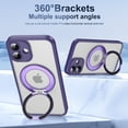 thumbnail image 5 of for iPhone 16 Plus Case with Stand, Compatible with MagSafe, Translucent Back, Magnetic Ring Holder & Protective Bumpers, Non-Yellowing Case with Camera Control Capture Button - Purple, 5 of 10