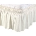 thumbnail image 2 of 600-TC Pima Cotton Universal Wrap Around Bed Skirt Twin (39" x 75") Size, Easy Fit 1-PC Bed Skirt Luxury Fabric 3 Sided Coverage 24" Drop Length, Ivory, 2 of 5
