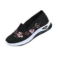 thumbnail image 2 of Caywon Women Loafers Sneakers, Embroidered Floral Mesh, Breathable Lightweight Casual, Comfortable Ladies Shoes Zapatillas Mujer, 2 of 6