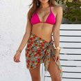 thumbnail image 1 of Acyse Womens Bikinis for Summer Clearance Juniors Printed Bikini Straps Bikini Deep V Cute Split Swimsuit Set Three Piece Swimsuit Set, 1 of 4