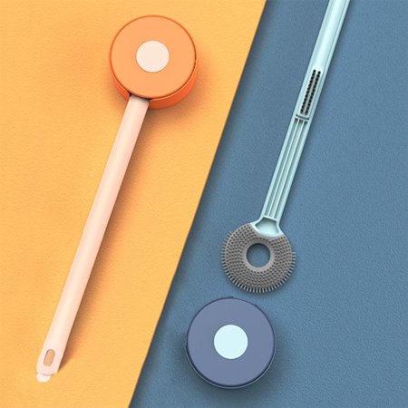 Toilet Brush Wall Mounted Plastic Handle Bathroom Handheld Long ...