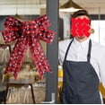 thumbnail image 6 of Christmas Bow Decor Red Plaid Wreath Bows Banister Bow Christmas Tree Topper Bow Front Door Wreath, 6 of 6