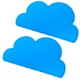 thumbnail image 2 of 2X Enfants Forme de Nuage Set de Table Silicone Imperméable à l'Eau Isolation Thermique Plaque d'Alimentation Set de Table (Bleu), 2 of 7