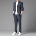 thumbnail image 4 of Traje de hombre primavera y otoño nueva moda crecer boda negocios casual dos piezas alta gama abrigo chaqueta, 4 of 5