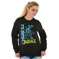 thumbnail image 3 of Street Fighter 90s Gamer Chun-Li Sweatshirt for Men or Women Brisco Brands S, 3 of 5