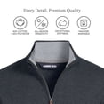 thumbnail image 3 of Lands' End Men's Bedford Rib Quarter Zip Sweater, 3 of 5