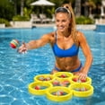 thumbnail image 4 of Kiddiway Pool Sinking Toys Colorful Foam Ring Rainbow Ball - Soft EVA Floating Rings for Throwing Games, Summer Water Sports, Racquet Balls Alternative for Pool Fun,A, 4 of 5