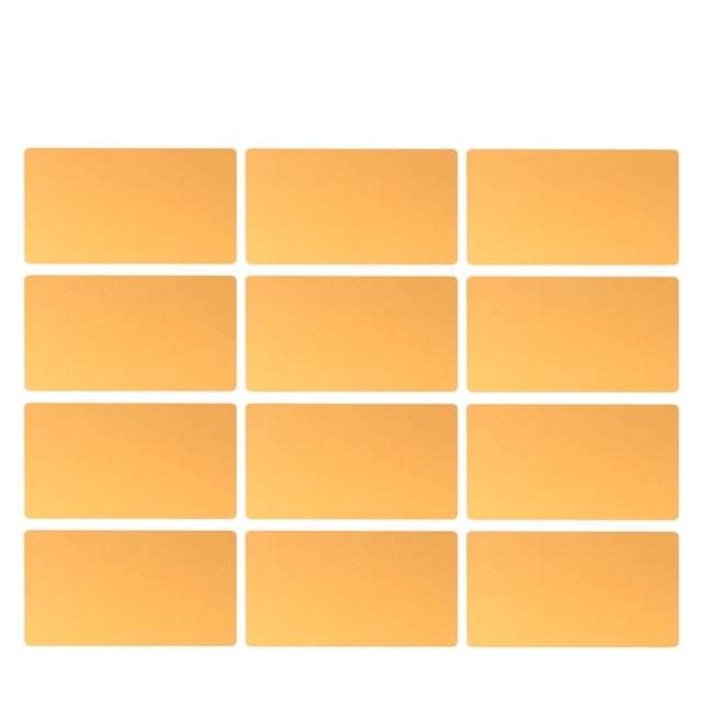 RomaMX 50 piezas 0.2mm de aluminio anodizado de color fino Tarjeta de visita Grabadora de máquina de tarjetas en blanco y grabado CNC disponible (dorado)