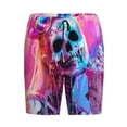 thumbnail image 3 of Picia Neon Skull With Milkshake Pajama Shorts for Men, Men's Pajama Bottoms, Sleepwear,Short Pajama Pants-3X-Large, 3 of 9