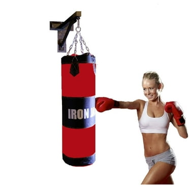Boxing Training Bag With Straps Ringside Apex Heavy Punching Bag - 100 Lbs, Synthetic Leather, Includes Straps & Clip, For Boxing Training Synthetic Leather Punching Bag Workout