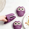 thumbnail image 6 of Rijanmt 1Pc Cartoon Oven Mitt Kitchen Heat Resistant Glove,Enlarged Thickened Baking Heat-Insulating Animal Glove,Non-Slip & Waterproof Silicone Glove Clip,Ideal For Party Cooking Bbq Grilling,Purple, 6 of 6