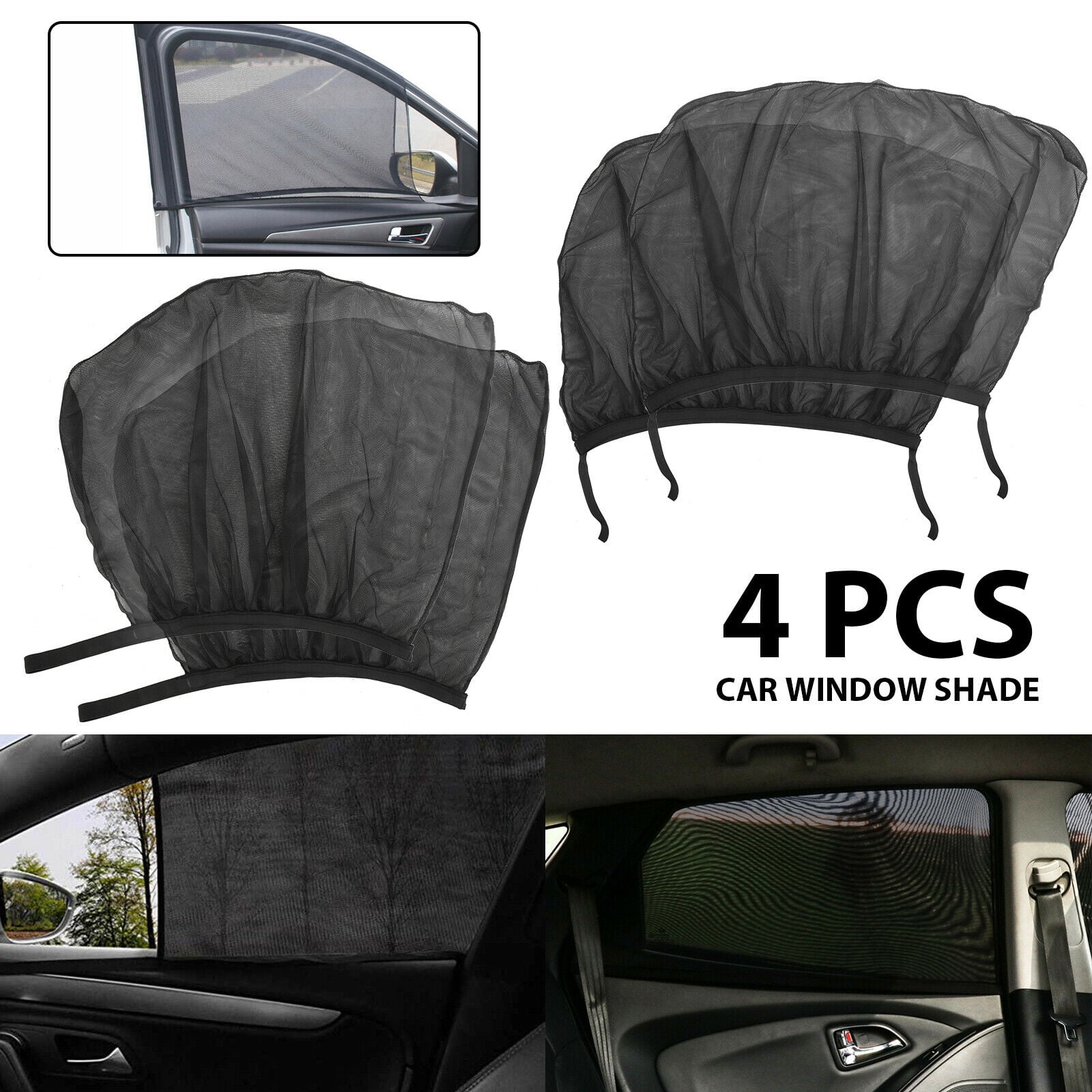 Car Side Window Sun Shade (4 Pack) Protects Your Babies and Kids from