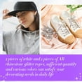 thumbnail image 4 of 4 Piece Rhinestone Shoe Laces Crystal Glitter Rope Bling Hoodie String Rhinestone Glitter Rope for Sneakers Sweatpants, Ab Color, One Size, 4 of 5