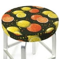 thumbnail image 3 of Lsque Orange Lemon Round Bar chair cushion covers Velvet Fabric Premium Comfort Protects from Scratches and Stains for 14-17 Inch Chair- 14 inch, 3 of 7