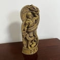 thumbnail image 2 of Escultura Thor y Jörmungandr luchan en resina, 20 cm, vikingo, 2 of 2